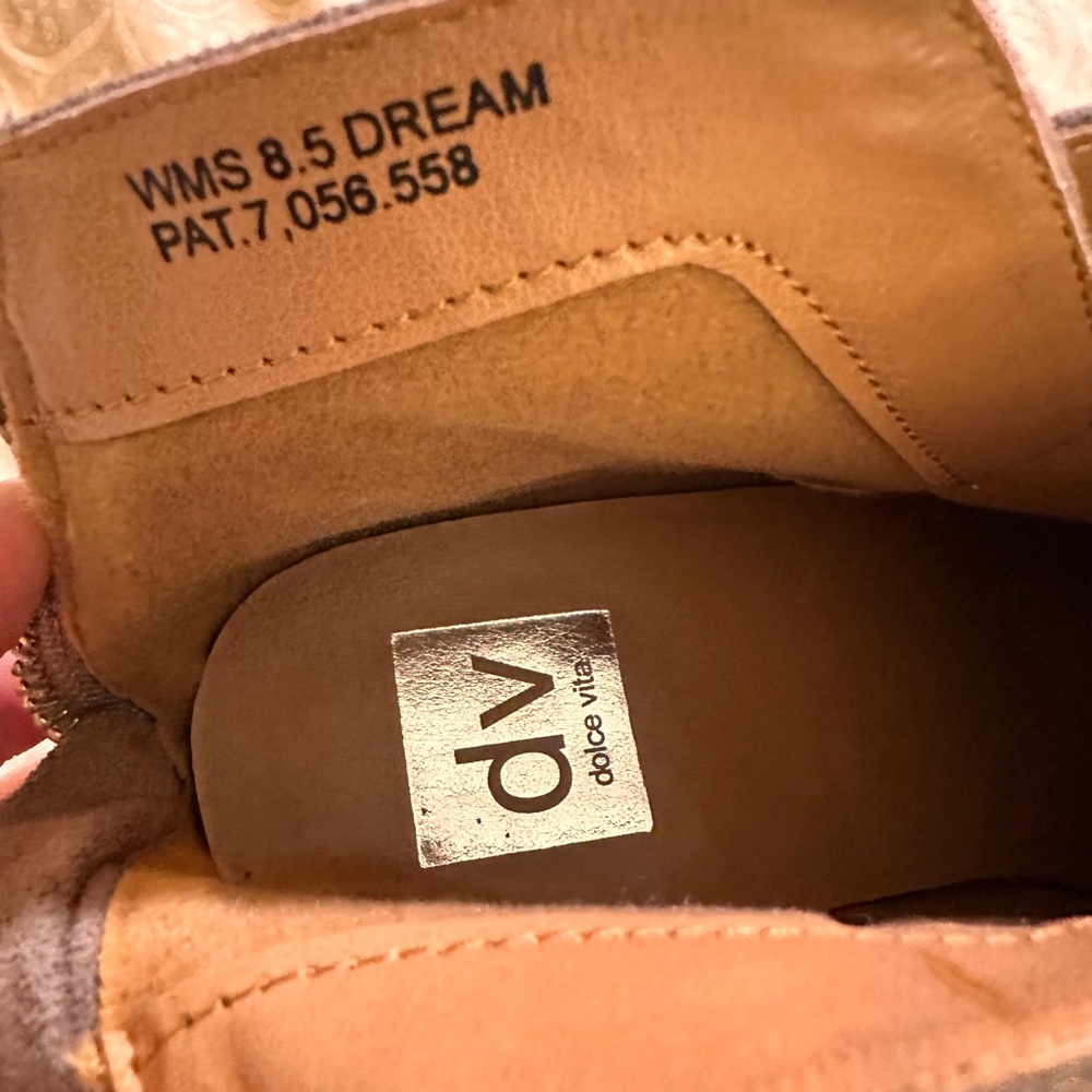 NWOT - DV by Dolce Vita Gray Suede Asymmetrical Dream Ankle Booties - Picture 7 of 7